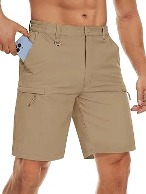 MAGCOMSEN Men's Hiking Shorts 5 Pockets Water-Resistant Ripstop Quick Dry Outdoor Cargo Fishing Tactical Shorts Light Grey 36 - product information 16
