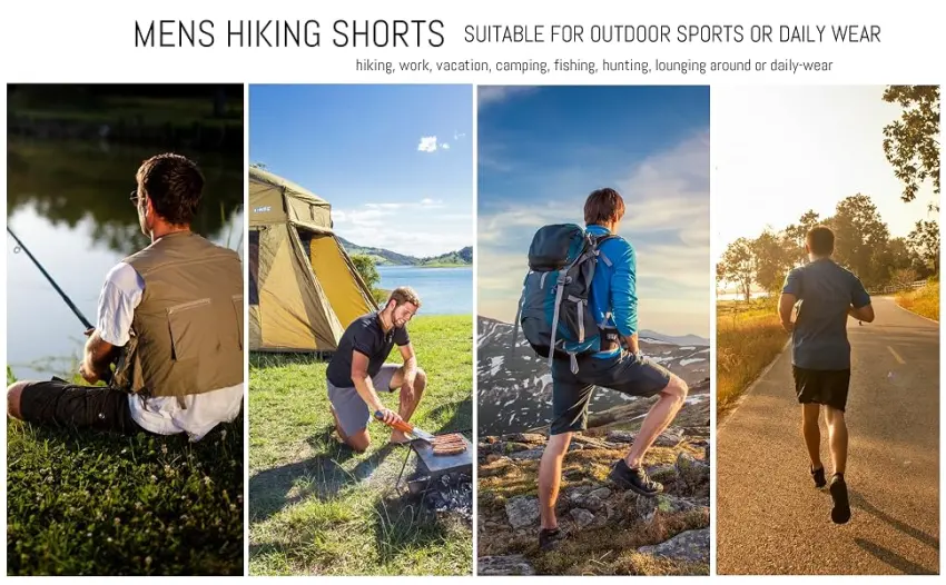 MAGCOMSEN Men's Hiking Shorts 5 Pockets Water-Resistant Ripstop Quick Dry Outdoor Cargo Fishing Tactical Shorts Light Grey 36 - product information 20
