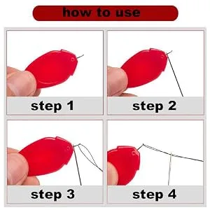 Needle Threader for Sewing Plastic Wire Loop DIY Simple Needle Threader Hand Tool Sewing Tool for Sewing Crafting (5 pcs, Style 1) 5 pcs Style 1 - needle threader for hand sewing