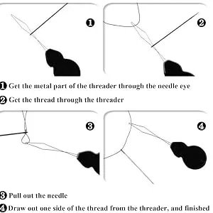 Needle Threader for Sewing Plastic Wire Loop DIY Simple Needle Threader Hand Tool Sewing Tool for Sewing Crafting (5 pcs, Style 1) 5 pcs Style 1 - Needle threader for hand sewing