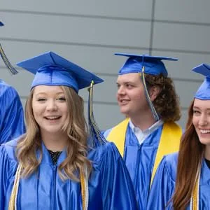 Endea Graduation Double Color Tassel with Silver Date Drop (Royal Blue/White, 2023) Royal Blue/White 2023 - tassel
