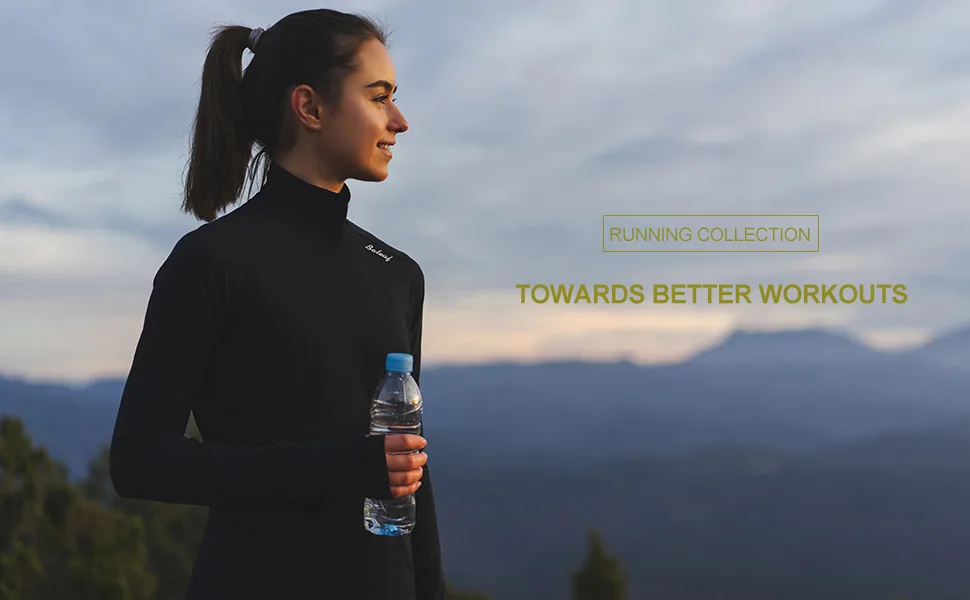 BALEAF Women's Fleece Half-Zip Running Jacket Athletic Pullover Long Sleeve Thermal Shirts Workout Winter Cold Weather Aqua X-Small - Half Zip Running Pullover