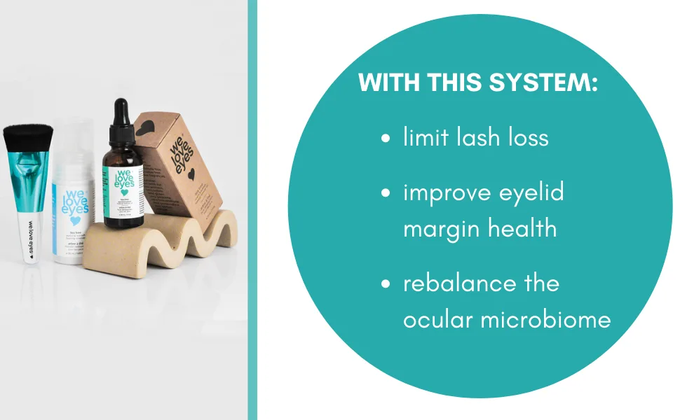 We Love Eyes - Tea Tree Oil Eye Makeup Removal System - Limit unnecessary lash and brow loss when removing eye makeup - MAKEUP REMOVER system we love eyes