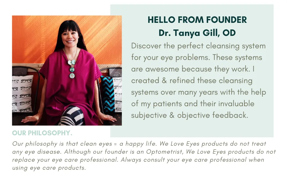 We Love Eyes - Tea Tree Oil Eye Makeup Removal System - Limit unnecessary lash and brow loss when removing eye makeup - MAKEUP REMOVER system we love eyes
