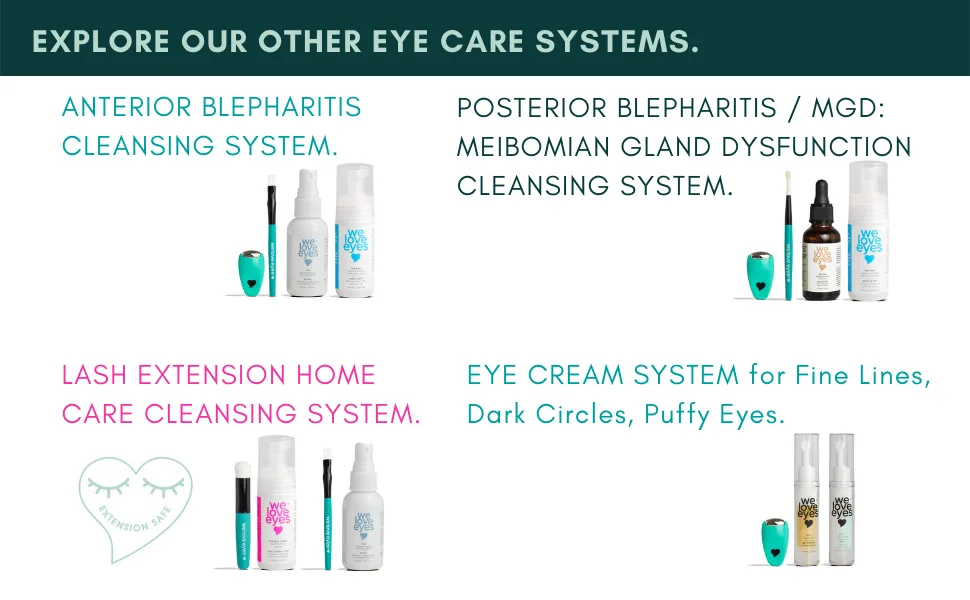 We Love Eyes - Tea Tree Oil Eye Makeup Removal System - Limit unnecessary lash and brow loss when removing eye makeup - MAKEUP REMOVER system we love eyes