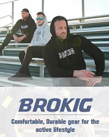 BROKIG Mens Lightweight Gym Jogger Pants,Men's Workout Sweatpants with Zip Pocket X-Large Beige - mens pants
