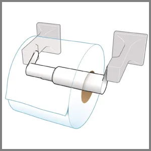 Teravan Standard Extender for Extra Large Toilet Paper, Allows Most Regular Fixtures to Fit Double Rolls and Triple Rolls, Easy to Use, Silver/Chrome - The tissue holder extender is lightweight.