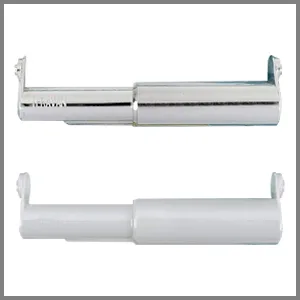 Teravan Standard Extender for Extra Large Toilet Paper, Allows Most Regular Fixtures to Fit Double Rolls and Triple Rolls, Easy to Use, Silver/Chrome - Toilet roll holder extender allows larger roll to fit.