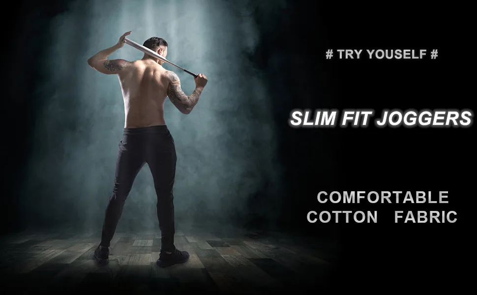 Wangdo Men's Slim Joggers Gym Workout Pants,Sport Training Tapered Sweatpants,Casual Athletics Joggers for Running Grey Small - product information 2