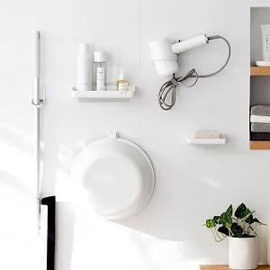 DOITOOL 3pcs Multifunctional Mop Holder Punch- Free Broom Hooks Practical Mop Clips - Mop Clips
