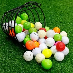 Crestgolf Stainless Metal Golf Basket Golf Ball Container Ball Bucket, Holds 50 Balls. black - good quality