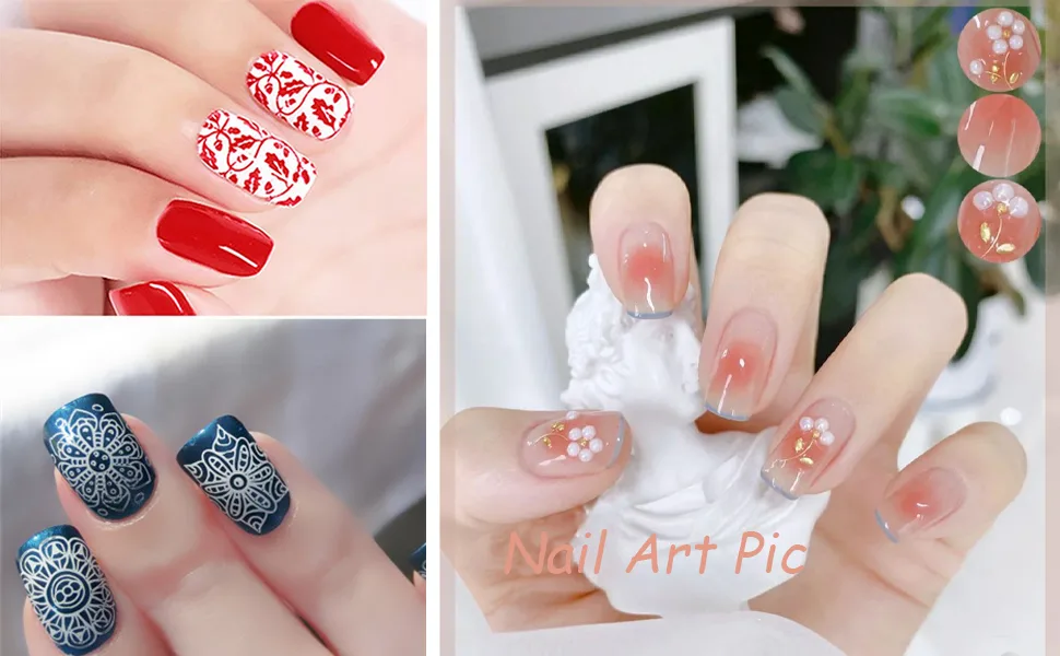 Nail Art Stamper Set 28mm Transparent Nial Stamper and Scraper Set,4pcs Clear Jelly Silicone Nail Stamper Head Tools (S-3) - nail art stamper