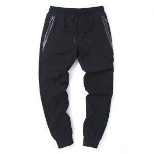 STICKON Mens Casual Joggers Sweatpants Athletic Track Pants with Zipper Pockets Black X-Large - pants for men
