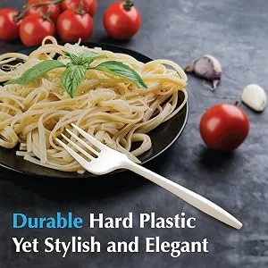 Safeware (500 Pcs) -Individually Wrapped White Medium Weight Plastic Fork - Ideal for Party, BBQ, Picnic, Home, Office, Restaurant Use. - individually plastic fork 500 count