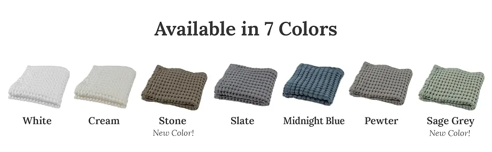 Gilden Tree Waffle Towel Quick Dry Thin Exfoliating Washcloths for Face Body, Modern Style (Stone) - Gilden Tree waffle washcloths available in an array of luxurious colors