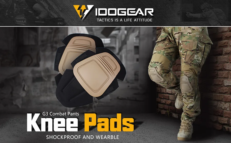 IDOGEAR G3 Combat Knee Pads Tactical Protective Knee Pads for Military Airsoft Hunting Pants (dark earth) - product information 10