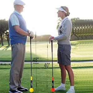 Greatlizard Golf Swing Training Aid Golf Swing Trainer Aid Golf Practice Warm-Up Stick for Strength Flexibility and Tempo Training Golf Accessories for Men and Women Black 48" - golf swing trainer aid-size