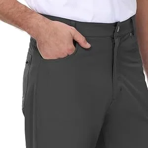 Rdruko Men's Stretch Golf Pants Lightweight Work Casual Pants with Pockets Navy 36 - mens golf pants