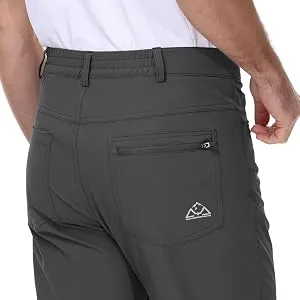 Rdruko Men's Stretch Golf Pants Lightweight Work Casual Pants with Pockets Navy 36 - mens golf pants