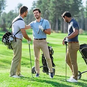 Rdruko Men's Stretch Golf Pants Lightweight Work Casual Pants with Pockets Navy 36 - mens golf pants
