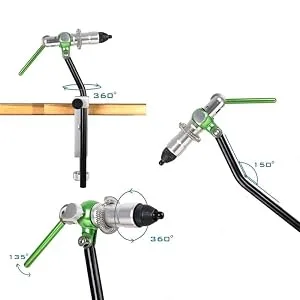 M MAXIMUMCATCH Maxcatch Rotary Fly Tying Vise Alloy Travel Vise TVC Green Fly Vise - tying vise 1