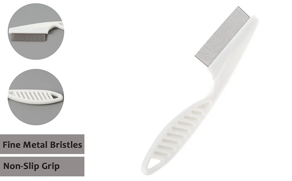 1 Piece Metal Hair Nit Comb With Long Handle Remove Head Nits Fine Metal Tooth Nit Comb For Adults Kids And Pets (White) - product information 6