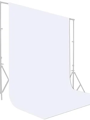 GFCC 8FTX10FT White Backdrop Background for Photography Photo Booth Backdrop for Photoshoot Background Screen Video Recording Parties Curtain - white backdrop