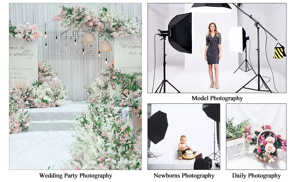 GFCC 8FTX10FT White Backdrop Background for Photography Photo Booth Backdrop for Photoshoot Background Screen Video Recording Parties Curtain - white screen backdrop