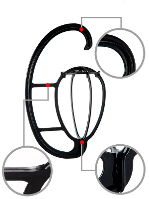 Dreamlover Hanging Wig Stand, Wig Head for Wigs, 4 Sets Black - Thickened Material
