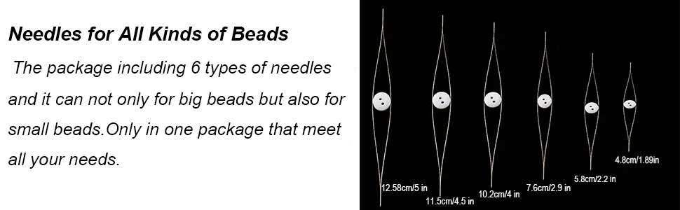18 Pieces Beading Needles, 6 Sizes Seed Beads Needles Big Eye Beading Needles Collapsible Beading Needles Set for Jewelry Making with Needle Bottle - Collapsible Beading Needles Set