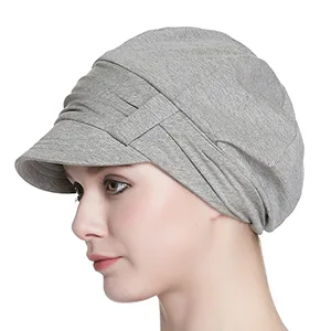 Breathable Bamboo Lined Cotton Hat and Scarf Set for Women Blue Floral - Cotton cap