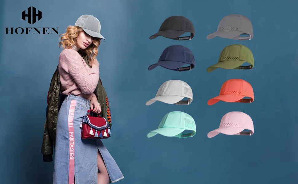 Women Quick Drying Baseball Cap Sun Hats Mesh Lightweight UV Protection for Outdoor Sports - Multiple Colors #1 Light Gray - Anti-wrinkle quick-drying