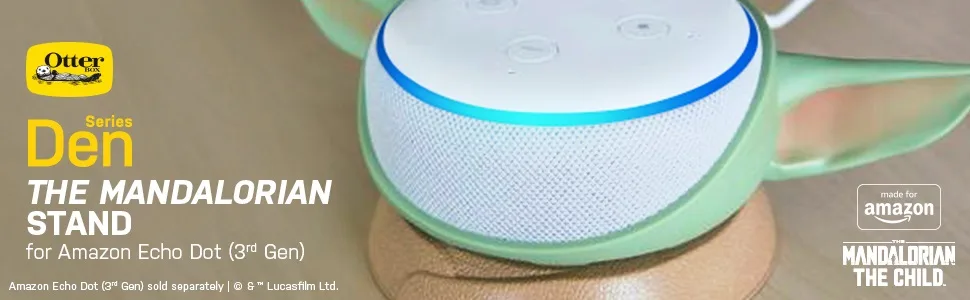 Made for Amazon, featuring The Mandalorian: The Child, Stand for Amazon Echo Dot (3rd Gen) - dot stand, dot 3rd gen stand, star wars, otterbox, otterbox echo dot stand,dot adjustable stand