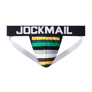 Mens Briefs Jock Strap Athletic Supporter Rainbow Cotton Men Sport Underwear Jockstrap for Gym Sport XX-Large Blue - product information 8