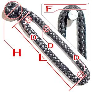 Robship Soft Shackle 3x100mm Black - Soft Shackle Dimensions