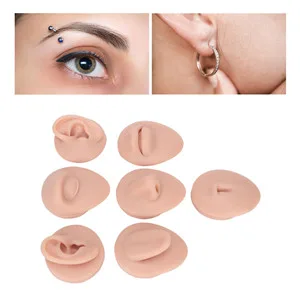 Body Piercing Practice Model Simulation Ear Model Soft Nose Tongue Model Silicone for Beginners (Medium Skin Color) - B0BQ3T1KW9