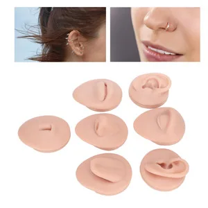 Body Piercing Practice Model Simulation Ear Model Soft Nose Tongue Model Silicone for Beginners (Medium Skin Color) - B0BQ3T1KW9