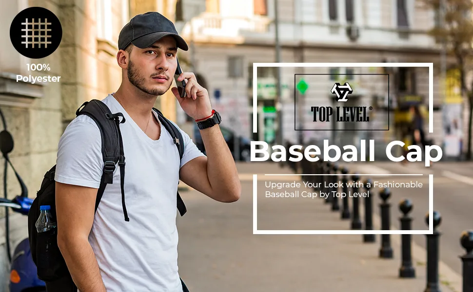 Top Level Baseball Cap Men Women - Classic Adjustable Plain Hat Black - baseball cap men women plain blank adjustable hat