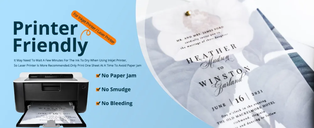 HTVRONT 50 Sheets Vellum PaperTranslucent Printable Tracing Paper for Drawing, Invitations, Printing, Sketching 8.5 X 11 - tracing paper for drawing