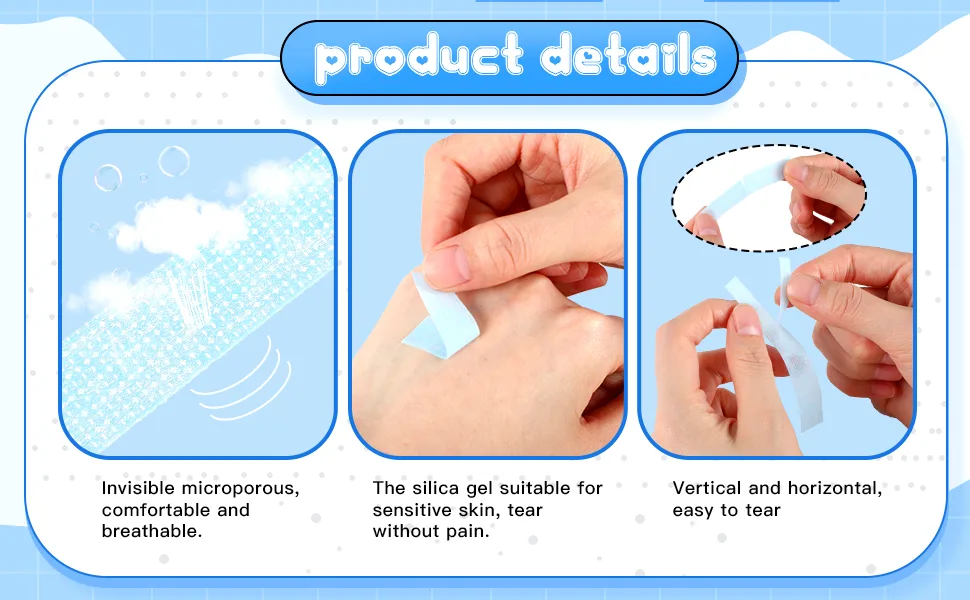 2 Rolls Silicone Tape Blue Silicone Tape Reusable Adhesive Waterproof Silicone Tape (1 Inch x 3.9 Yards) - product information 2