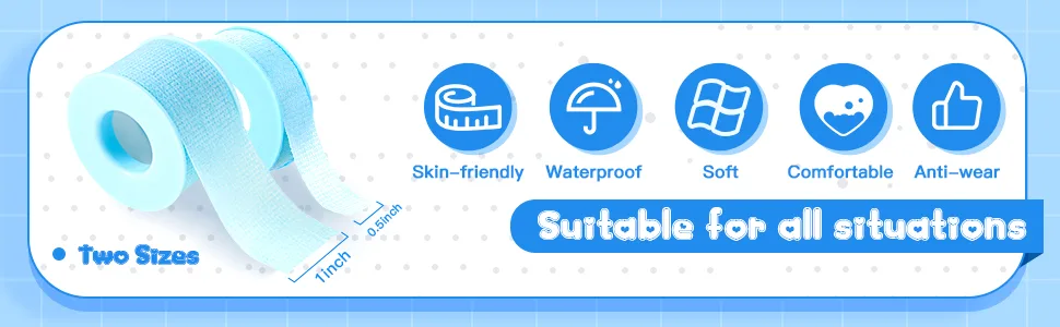 2 Rolls Silicone Tape Blue Silicone Tape Reusable Adhesive Waterproof Silicone Tape (1 Inch x 3.9 Yards) - product information 3