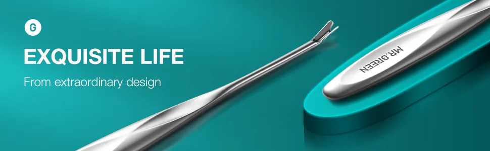 MR.GREEN Cuticle Pusher Dead Skin Remover Stainless Steel Manicure Tools Professional Cuticle Trimmer Nail Polish Peeler Scraper (Mr-2190) - 2190-banner