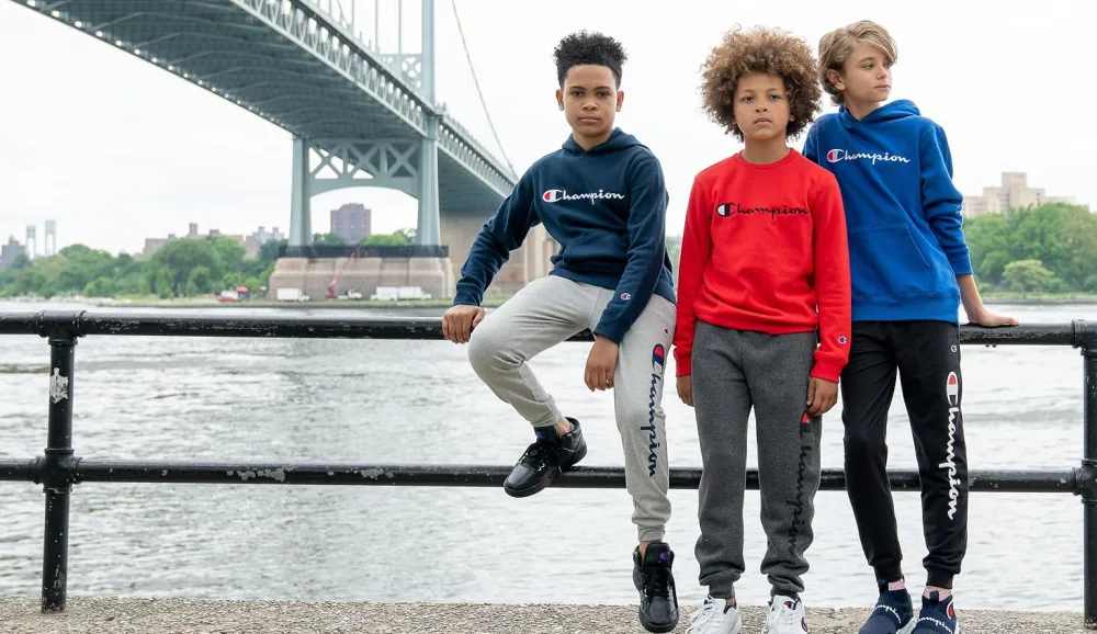 Champion Boys Short Sleeve Tee Shirt Chest Script Big and Little Boys Top Navy 6 - Champion Heritage Collection