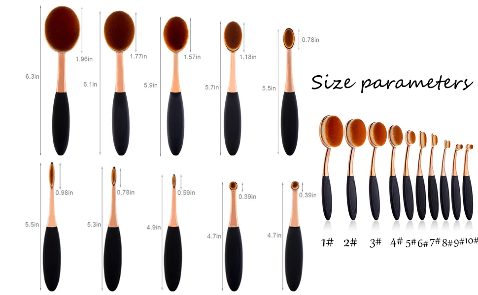 UNIMEIX Ink Blending Brush Crafting for Card Making Oval Makeup Brushes Craft Blender Brush Scrapbooking Stamping Supplies (Brown) - specification
