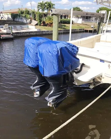 Explore Land Pedal Boat Cover - Waterproof Heavy Duty Outdoor 3 or 5 Person Paddle Boat Protector, Blue - product information 14