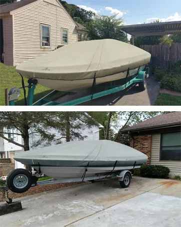 Explore Land Pedal Boat Cover - Waterproof Heavy Duty Outdoor 3 or 5 Person Paddle Boat Protector, Blue - product information 15