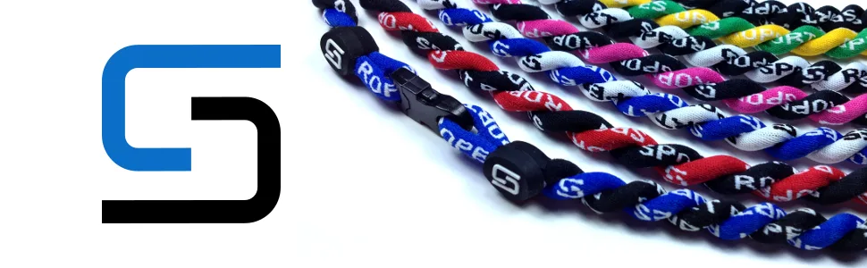Sport Ropes Double Titanium Necklace - Choose from Multiple Colors and Sizes Green/White 22" - Titanium necklaces for baseball, softball, basketball, football, soccer, hockey, lacrosse, golf.