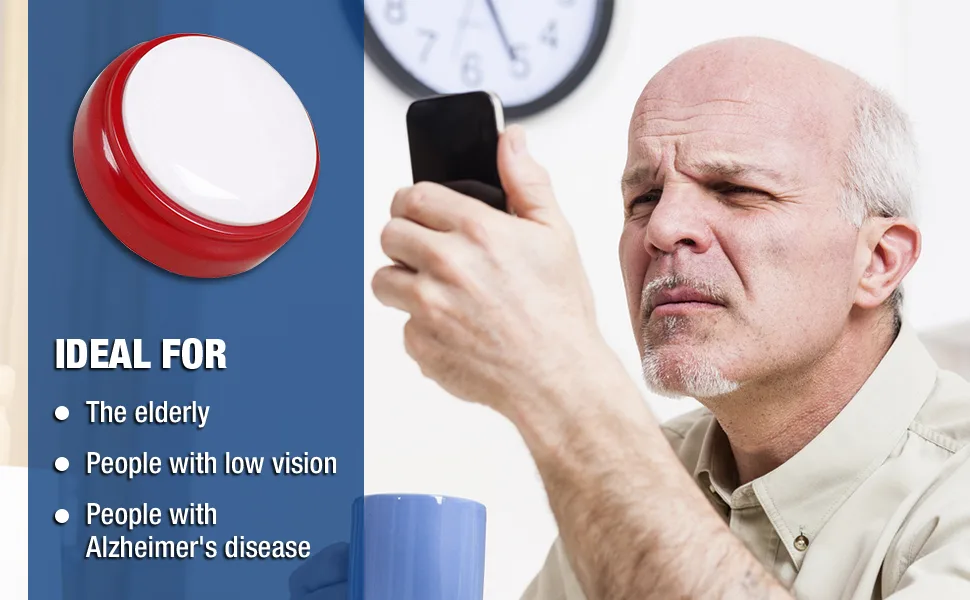 Talking Clock for The Elderly, Blind - Proper English Grammar, Neutral American Accent - Time and Date - Easy to Operate Speaking Alarm Clock - talking clock elderly blind speaking