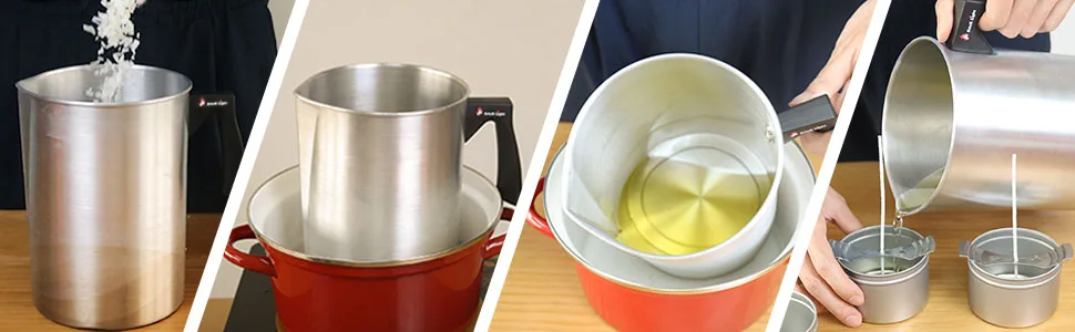 EricX Light Candle Making Pouring Pot, 4 pounds, Dripless Pouring Spout & Heat-Resisting Handle Designed Wax Melting Pot, Aluminum Construction Candle Making Pitcher - product information 3