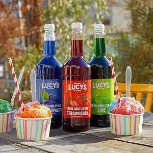Lucy's Family Owned - Shaved Ice Snow Cone Syrup - Lime - 32 oz Syrup Bottle - snow cone syrup